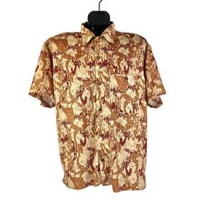 Patagonia Shirt Retro Hawaiian Short Sleeves Button Up Yellow Red